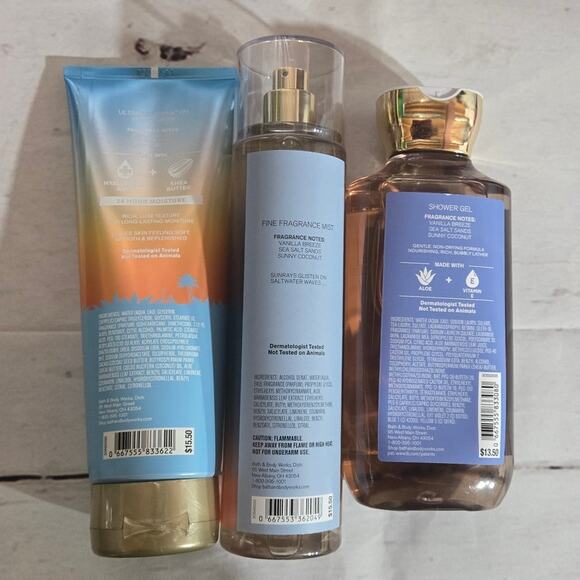 NEW! Bath & Body Works Summertime Surf Body Cream, Shower Mist, Fragrance Mist - Picture 2 of 2